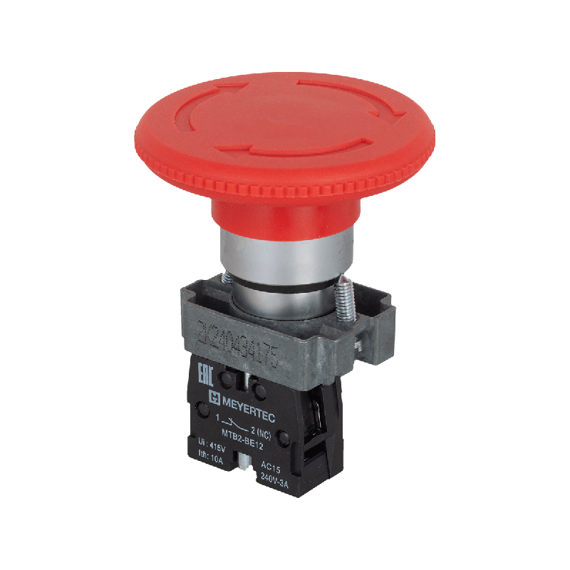 Кнопка грибовидная возврат поворотом 1NC красн. O60мм мет. MTB2-BSZ1264 ОВЕН 58184