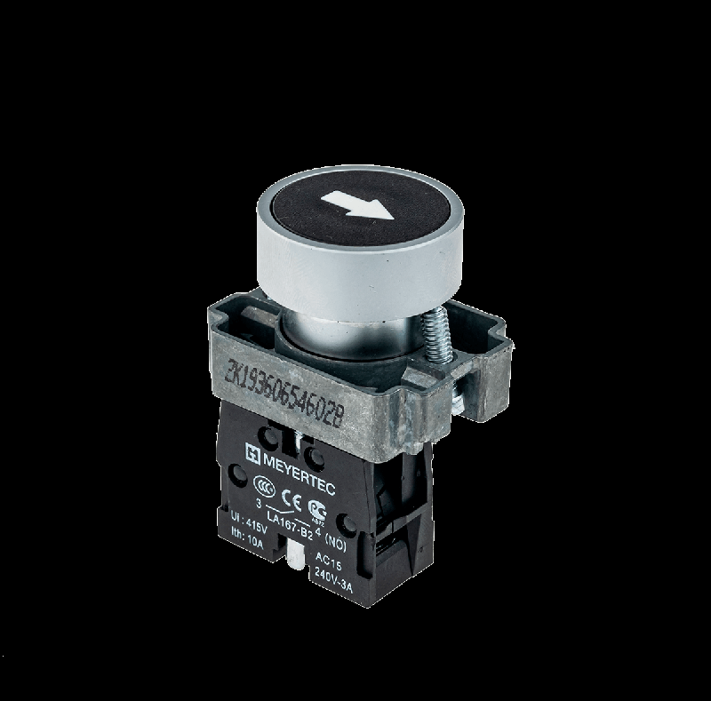 Кнопка плоская с маркировкой черн. знак "стрелка вверх" 1NO мет. MTB2-BAZ11335 ОВЕН 58167