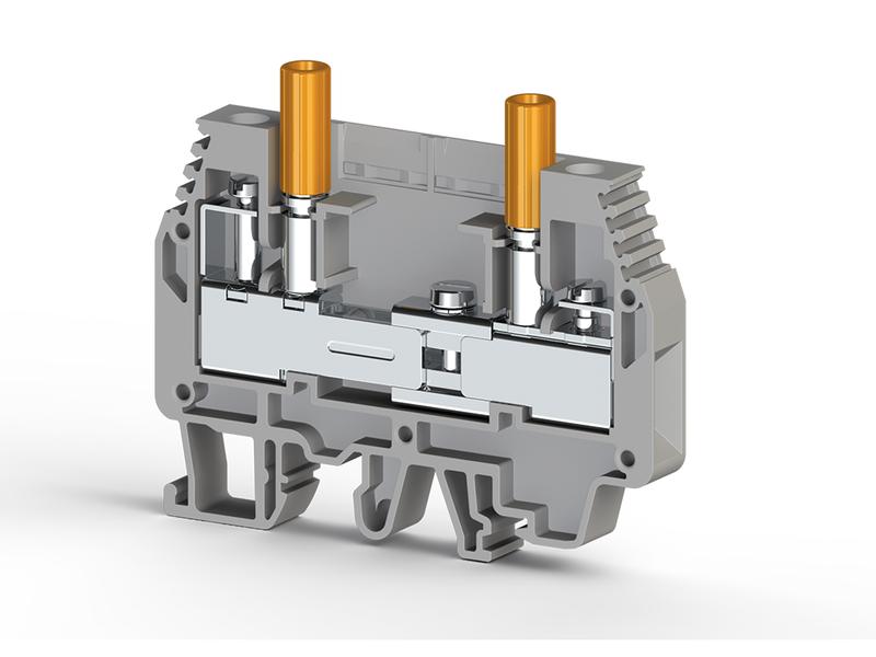 Клеммник измерительный с 1-м тест.разъемом 6кв.мм сер. WGO3 Klemsan 375693