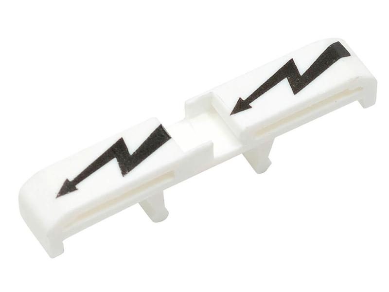 Маркировка защитная "Молния" AVK 2.5-10 IP 2S на клеммники бел. (уп.25шт) Klemsan 498130