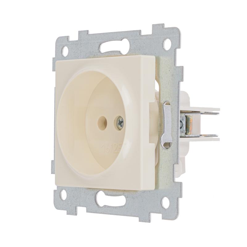 Розетка 1-м СП Аксиома РС16-452 16А IP20 без заземл. механизм сл. кость Кунцево 122001