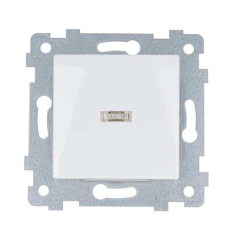 Выключатель 1-кл. СП Мария С110-438 10А IP20 с индикацией механизм бел. Кунцево 110026