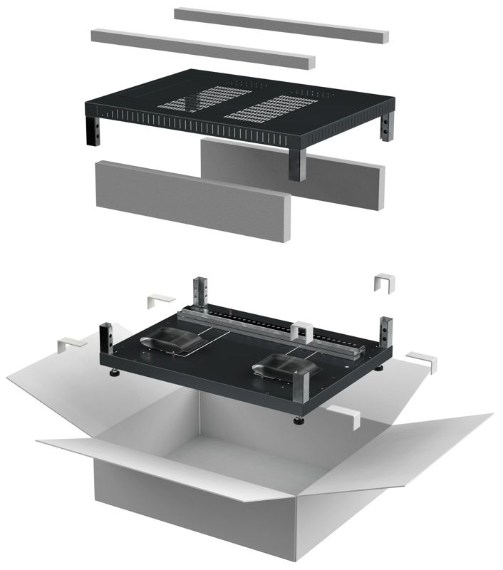 Комплект основание и крыша 600х600мм для шкафа 18-47U черн. LINEA E ITK LE05-XXX66-X