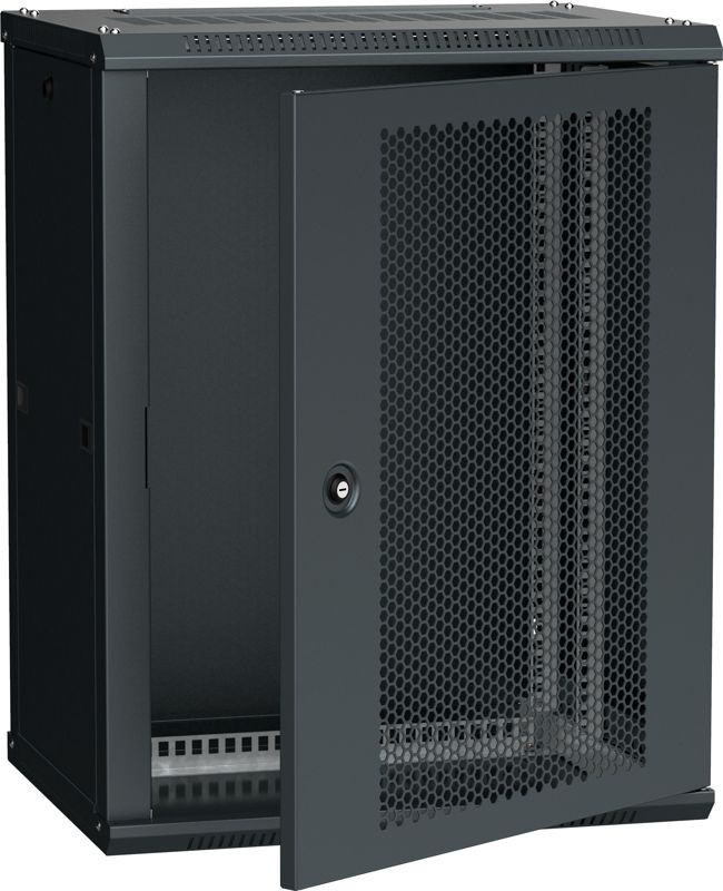 Шкаф настенный укомплектован. LINEA W 20U 600х650 дверь перфорир. черн. ITK IND-LW05-20U67-PF-SBZ