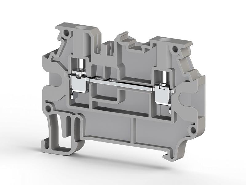 Клеммник на DIN-рейку 2.5кв.мм 2 ряда перем. сер. AVK 2.5R Klemsan 304409