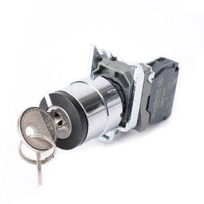 Переключатель модульный SB4 в сборе 22мм 2поз. с возвратом ключ прав.-лев. 1НО SE SB4BG61