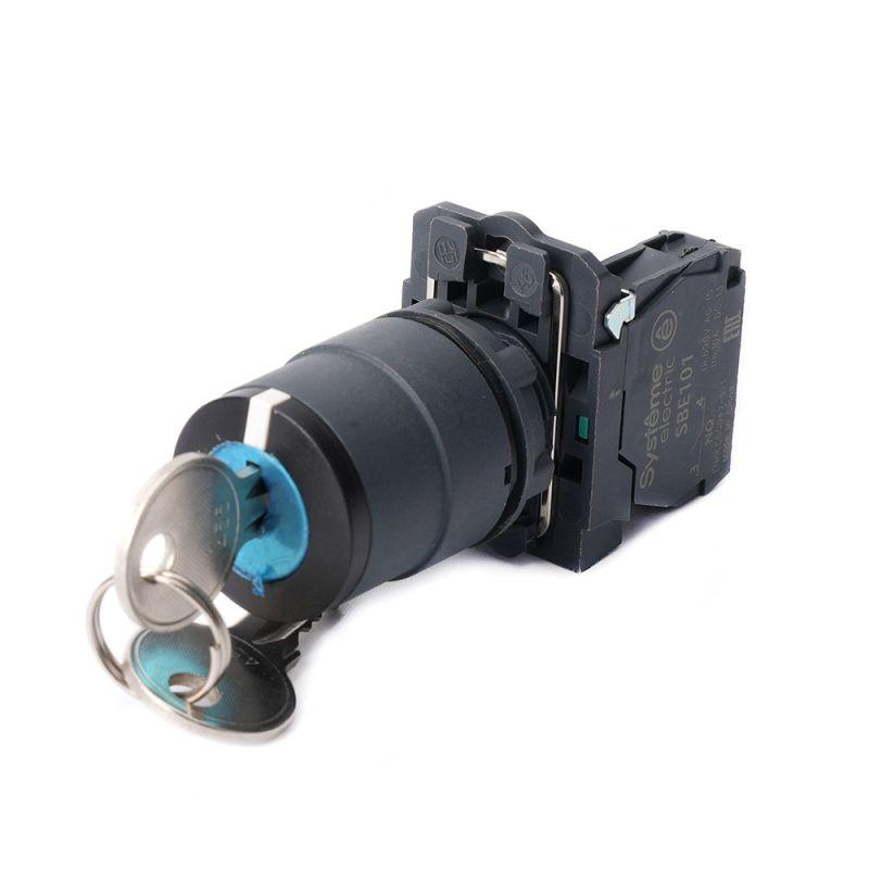 Переключатель модульный SB5 в сборе 22мм 2поз. с фиксацией ключ 1пол 1НО SE SB5AG21