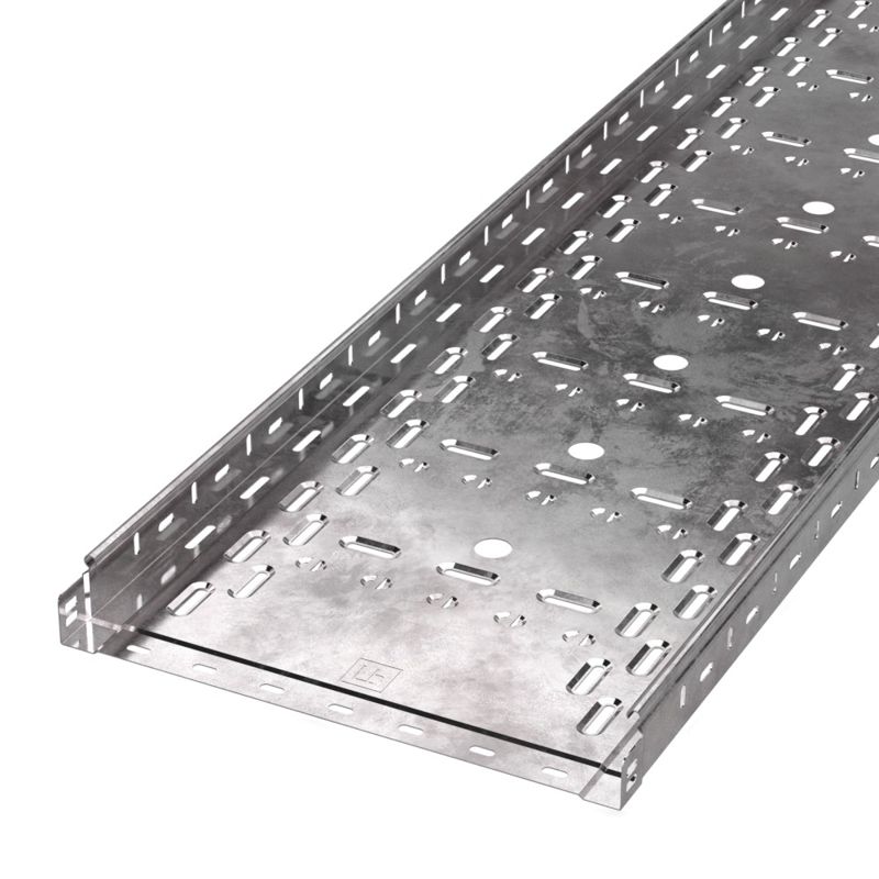 Лоток листовой перфорированный 400х50 L3000 сталь 1мм Стандарт Промрукав PR16.0014