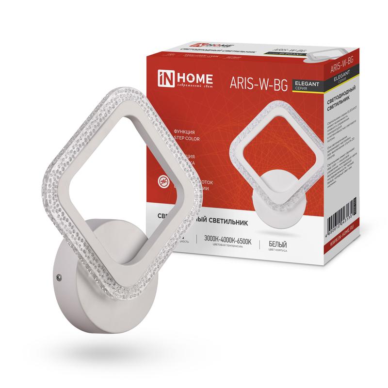 Светильник светодиодный ELEGANT ARIS-W-BG 15Вт 3000-6500К 1050лм 230В STEP COLOR бел. IN HOME 4690612043135
