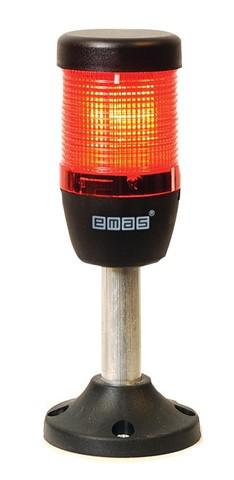 Колонна сигнальная 50мм 24В светодиод LED алюм. патрубок 100мм красн. EMAS IK51L024XM03