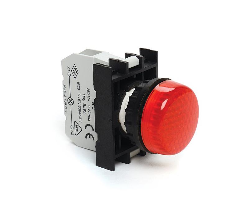 Арматура сигнальная со светодиодом 12-30В перем. и пост. тока красн. EMAS B060XK