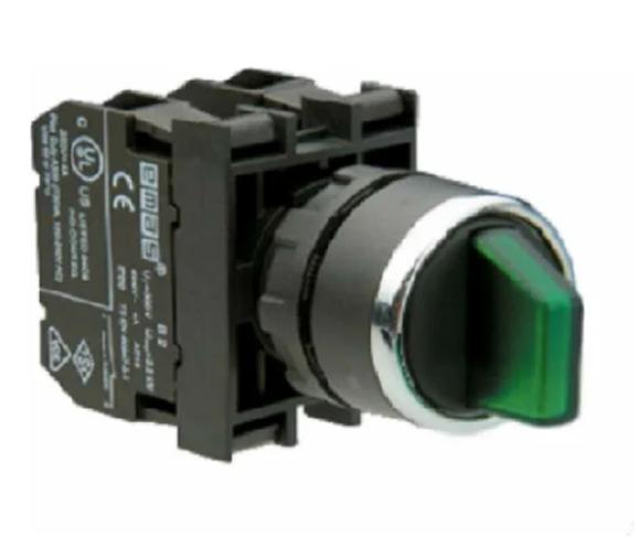 Переключатель 0-1 с фиксацией зел. (2НО) EMAS B101SL20Y