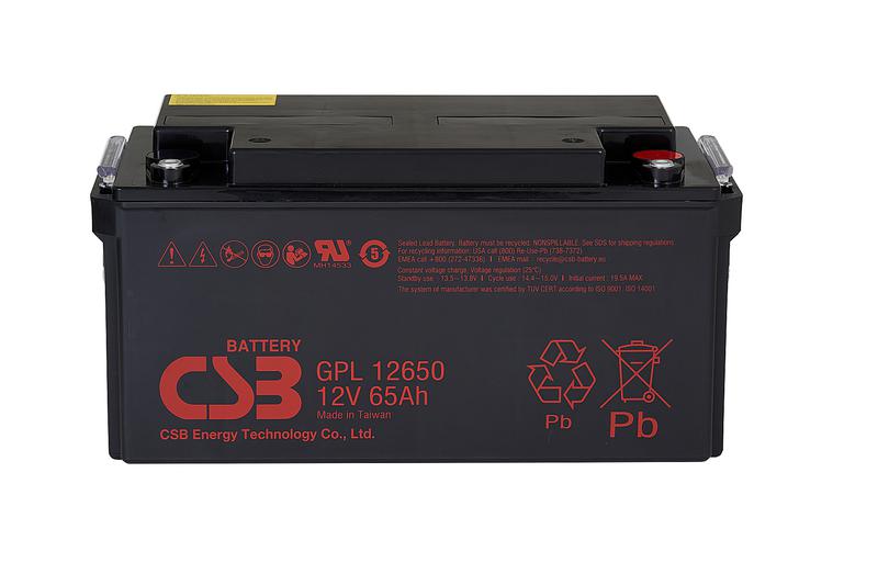 Аккумулятор 12В 65А.ч CSB GPL12650 I CSB