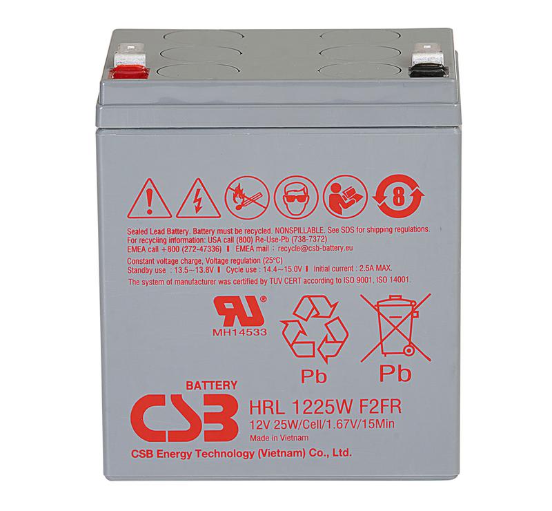 Аккумулятор 12В 6.25А.ч CSB HRL1225W F2 FR CSB