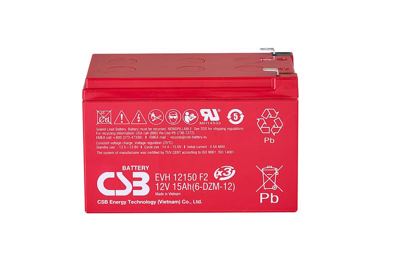 Аккумулятор 12В 15А.ч CSB EVH12150 F2(x3) CSB