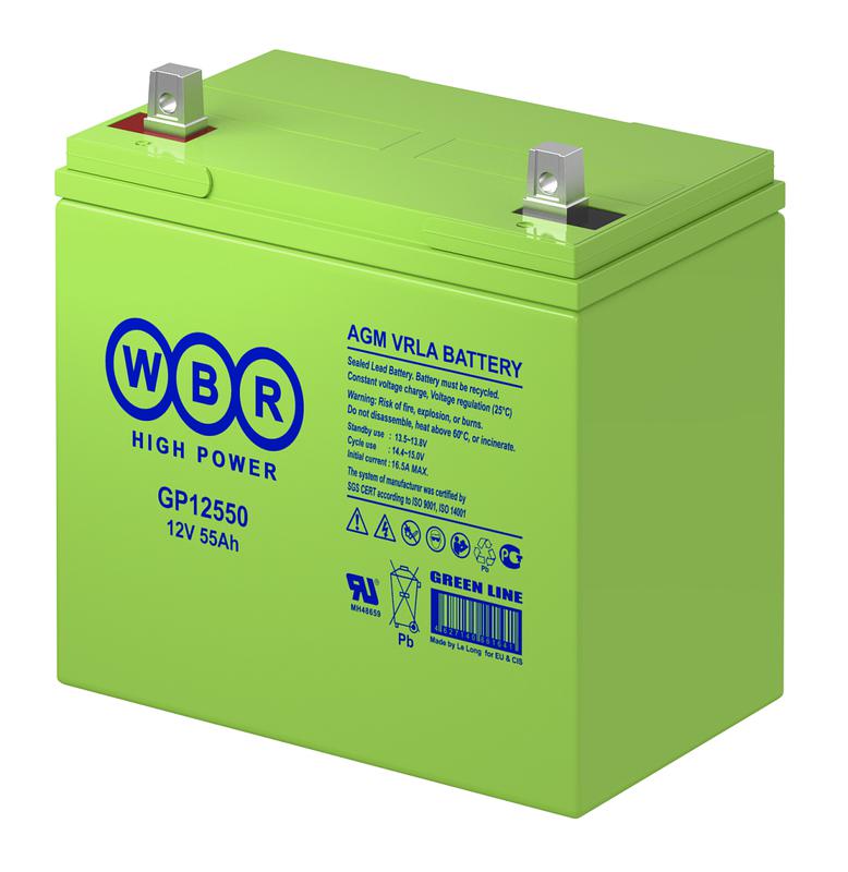 Аккумулятор 12В 55А.ч WBR GP12550 WBR