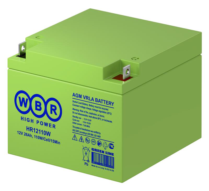 Аккумулятор 12В 26А.ч WBR HR12110W WBR