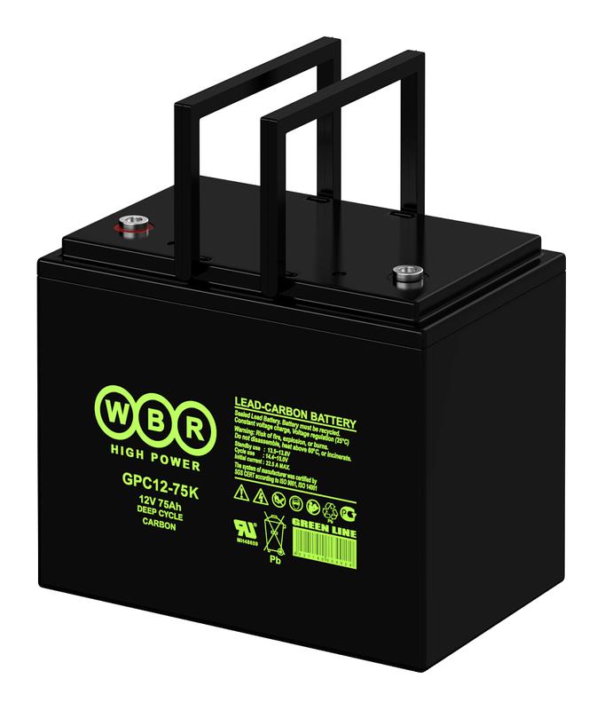 Аккумулятор тяговый 12В 75А.ч WBR GPC12-75K WBR