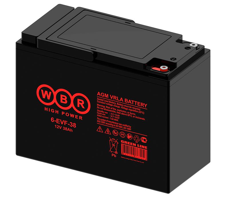 Аккумулятор тяговый 12В 38А.ч WBR 6-EVF-38 WBR