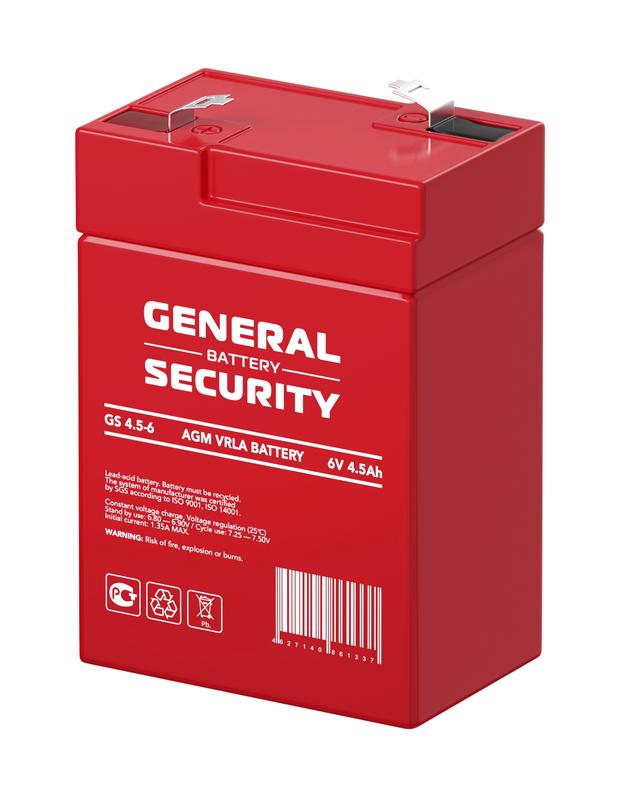 Аккумулятор 6В 4.5А.ч General Security GS4.5-6