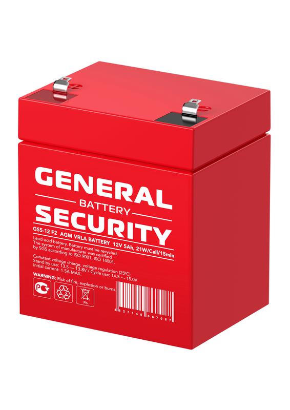 Аккумулятор 12В 5А.ч General Security GS5-12 F2