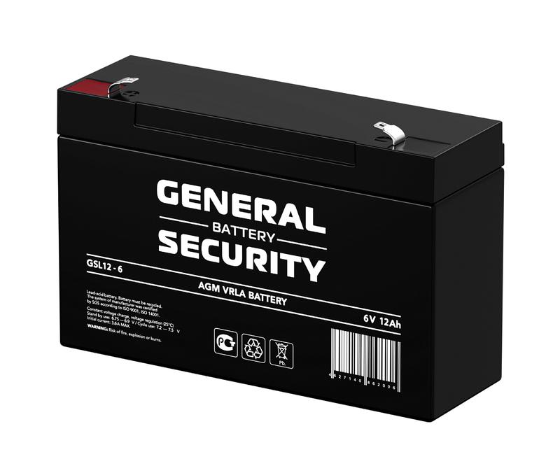 Аккумулятор 6В 12А.ч General Security GSL12-6