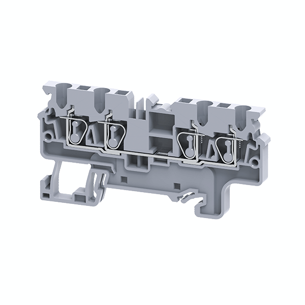 Клемма с четырьмя контактами пружинная OptiClip СX-2.5-QUATTRO-(0.2-4)-I сер. КЭАЗ 289753