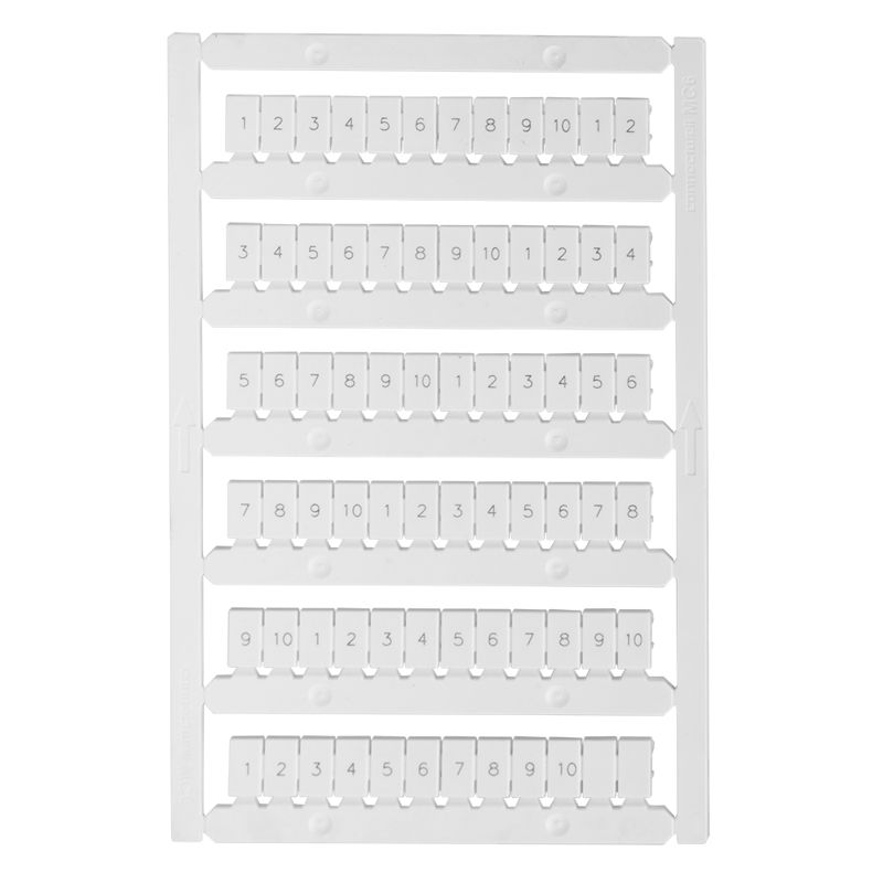 Маркировка для лазерной печати "1-10" OptiClip MC6/H/1-10 КЭАЗ 332721