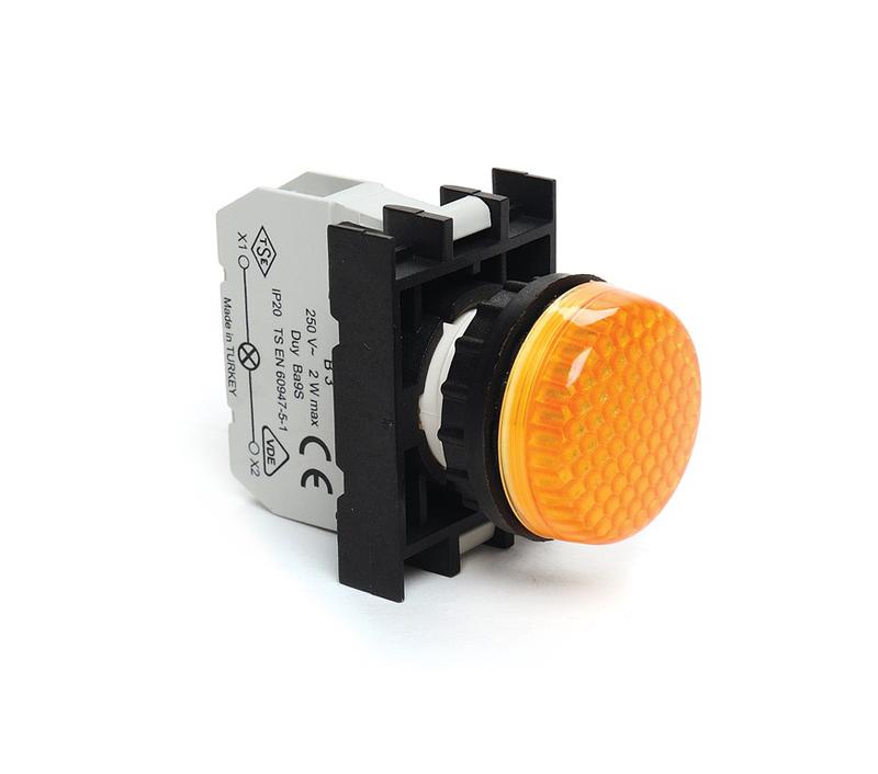 Арматура сигнальная со светодиодом 100-200В перем. тока желт. EMAS B0S0XS