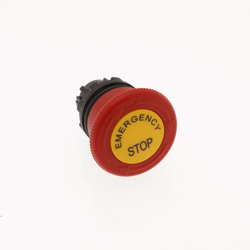 Головка для аварийной кнопки "Грибок" d40мм с табличкой с фиксацией и возвратом поворотом красн. EMAS BDEE