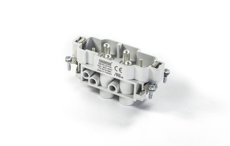 Штепсель 6 полюсов 4х80А; 2х16А (7-12) EMAS EB0812CF00
