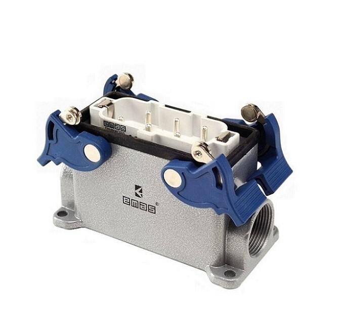 Вилка 4-фиксатора 2-боковых ввода 6 полюсов 35А EMAS EBM606FD24