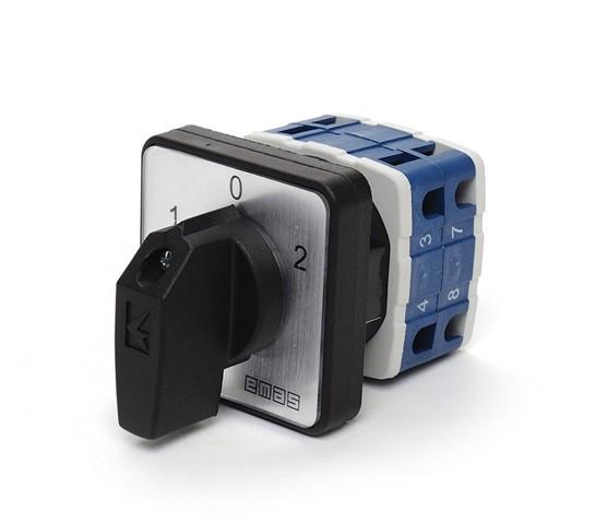 Переключатель полюсов реверс. двухфазный (1-0-2) 32А EMAS PSA032KD234S