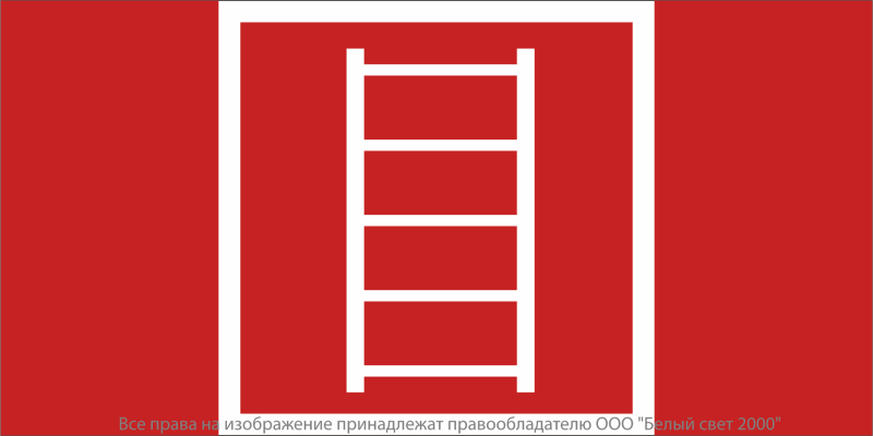 Знак безопасности NPU-2110.F03 "Пожарная лестница" Белый свет a20418