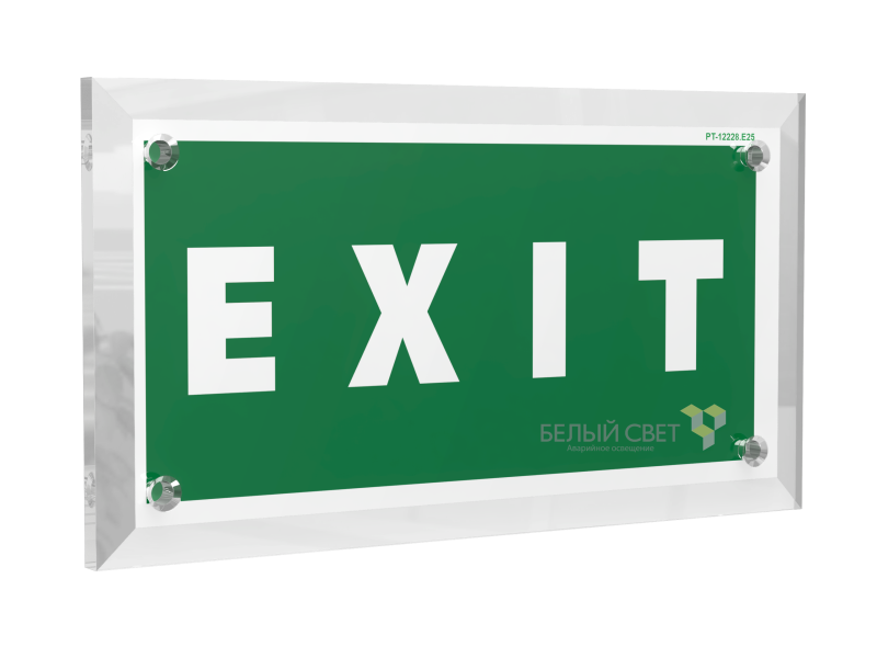 Знак безопасности PT-17328.E25 "EXIT" Белый свет a22476