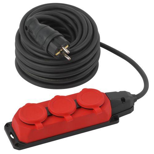 Удлинитель 3х20м с заземл. IP44 КГ 3х1.5 каучук UK-3e-3x1.5-20m-IP44(KG) Эра Б0057581