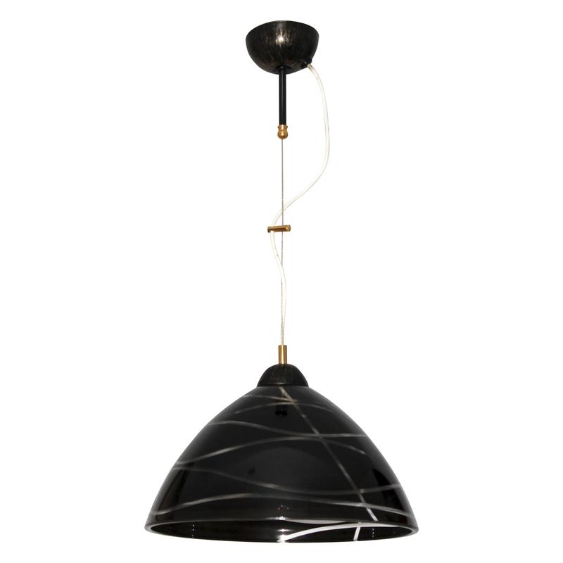 Светильник "Лиана" 219 (Плафон 00486) НСБ 01-60-103 Е27 ИУ черн./зол. Элетех 1005404841