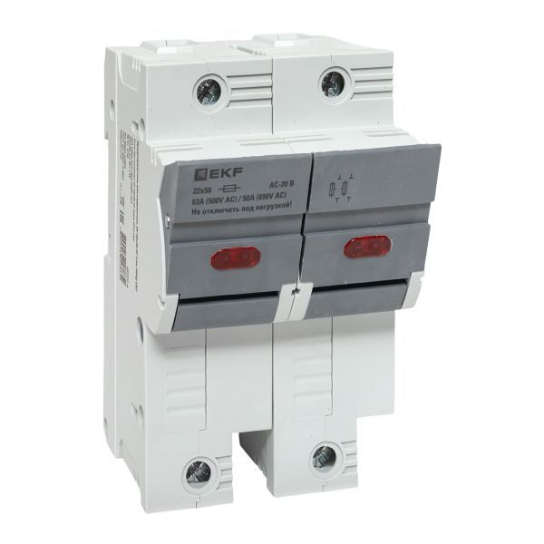 Предохранитель-разъединитель DF 22х58 2п (тип ПВЦ) EKF df222-e