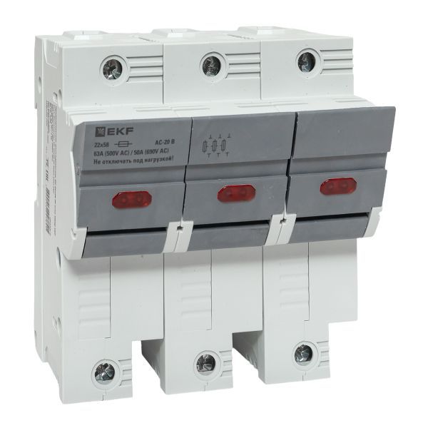 Предохранитель-разъединитель DF 22х58 3п (тип ПВЦ) EKF df223-e