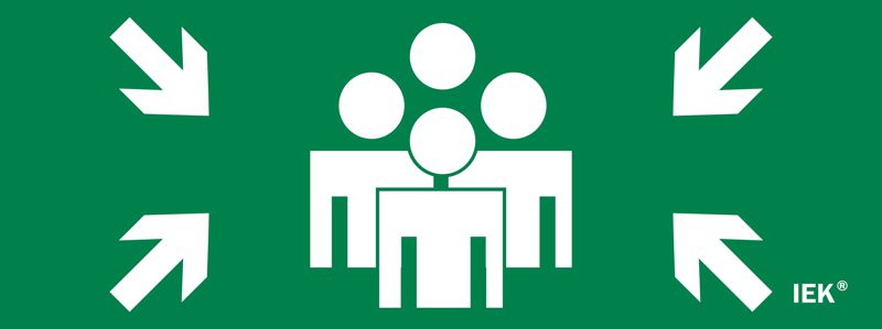 Этикетка самоклеящаяся 240х90мм "Место сбора" IEK LPC10-1-24-09-MSTS