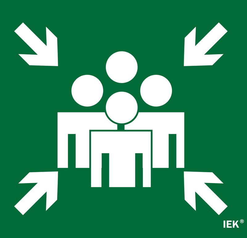 Этикетка самоклеящаяся 310х280мм "Место сбора" IEK LPC10-1-31-28-MSTS