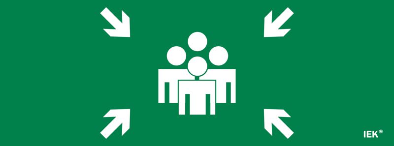 Этикетка самоклеящаяся 350х130мм "Место сбора" IEK LPC10-1-35-13-MSTS