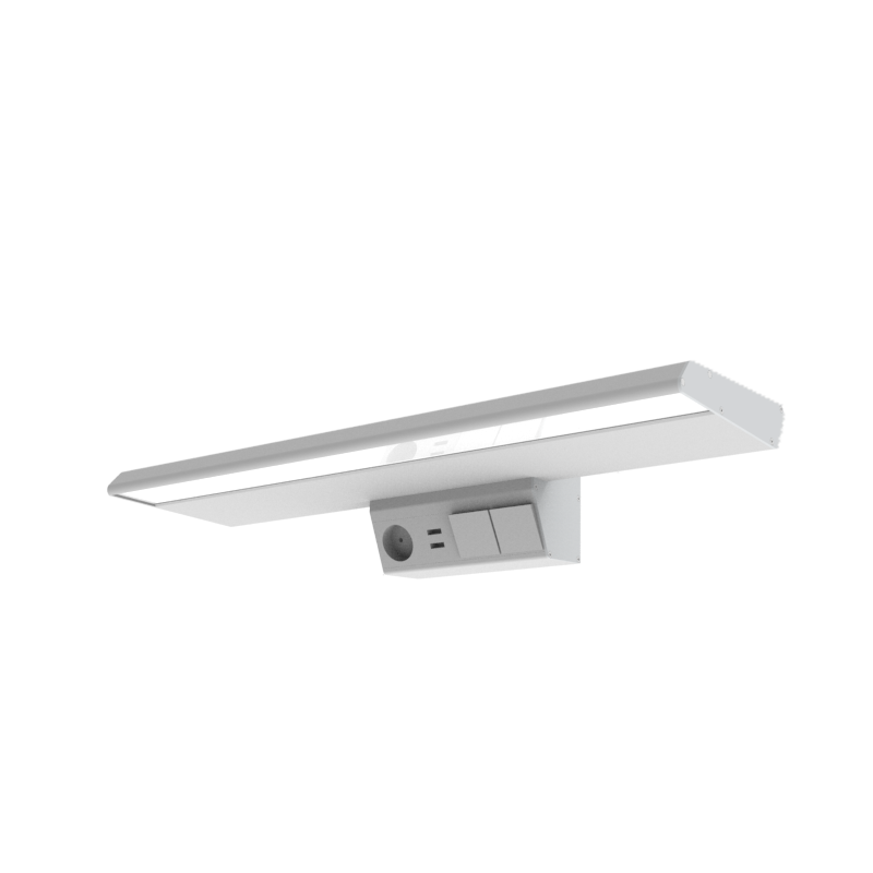 Светильник светодиодный Fonix 23Вт 4000К CRI90 605мм прикроватный медицинский с USB 3 выключателями и розеткой VARTON V1-C0-00596-20000-4002040