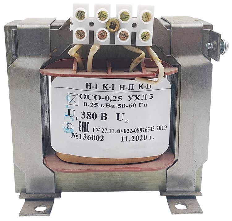 Трансформатор ОСО-0.25 УХЛ3 380/12. IP00 Электротехник ET004342