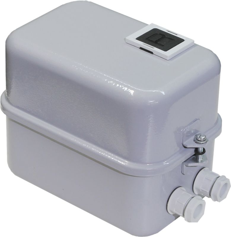 Пускатель электромагнитный ПМ12-010210 У2 В 10А 380В/50Гц 1НО IP54 нереверсивный с реле РТТ5-10-1 7.0-10.0А в корпусе с кнопкой R Электротехник ET000200