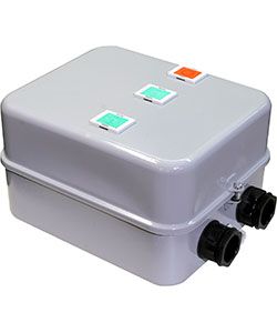 Пускатель электромагнитный ПМ12-063621 У2 В 63А 220В/50Гц 4НО+4НЗ IP54 реверсивный с реле РТТ-231 53.5-63.0А в корпусе с кнопками ПУСК + СТОП + R Электротехник ET004603