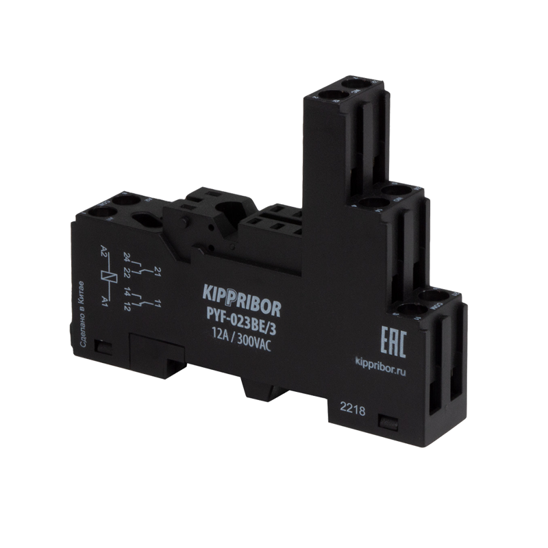 Колодка 3-ярусная монтажная с винтовыми клеммами для реле MPR 2-х конт. тип PYF PYF-023BE/3 ОВЕН 127838