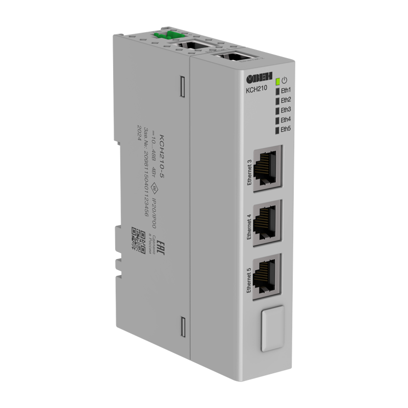 Коммутатор сетевой КСН210-5 неуправляемый ОВЕН 106526