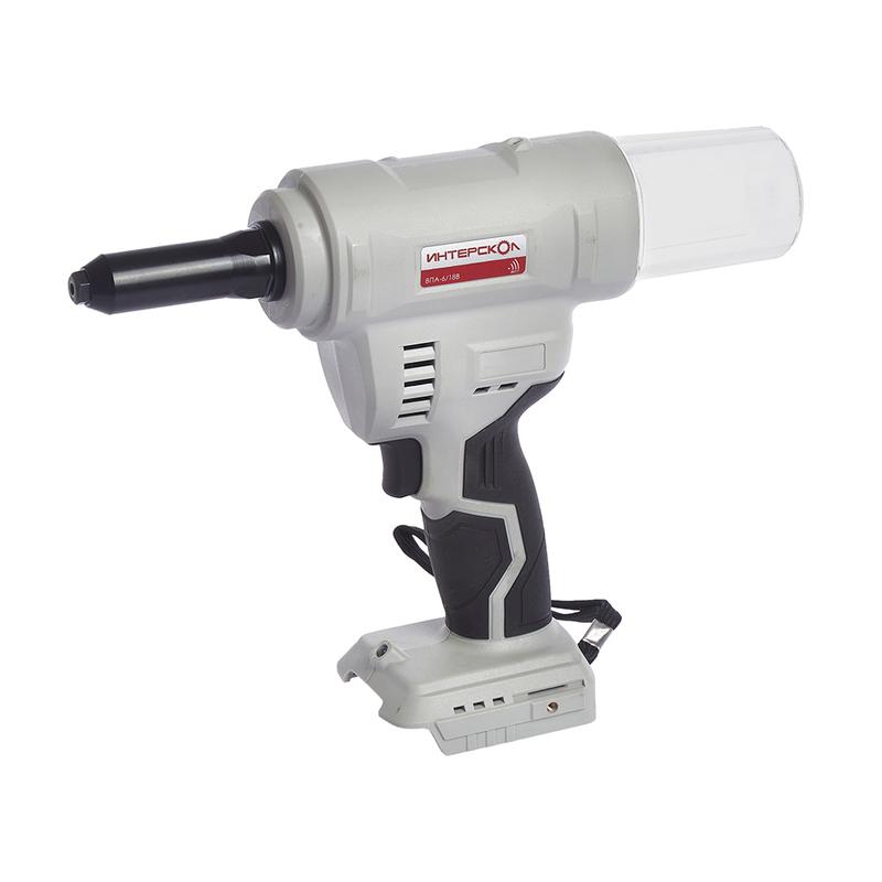 Пистолет вытяжной аккумуляторный бесщеточный ВПА-6/18В Li-ion АПИ (картон без аккум. ЗУ) ИНТЕРСКОЛ 646.1.0.70