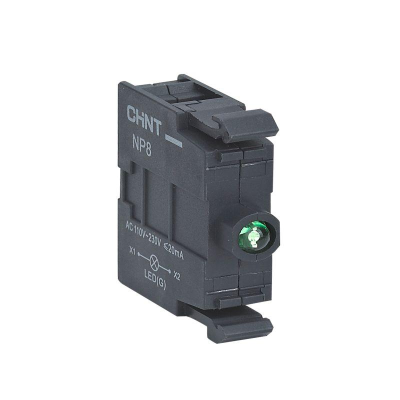 Элемент светодиодный для NP8 AC 110-230В (R) зел. CHINT 667534